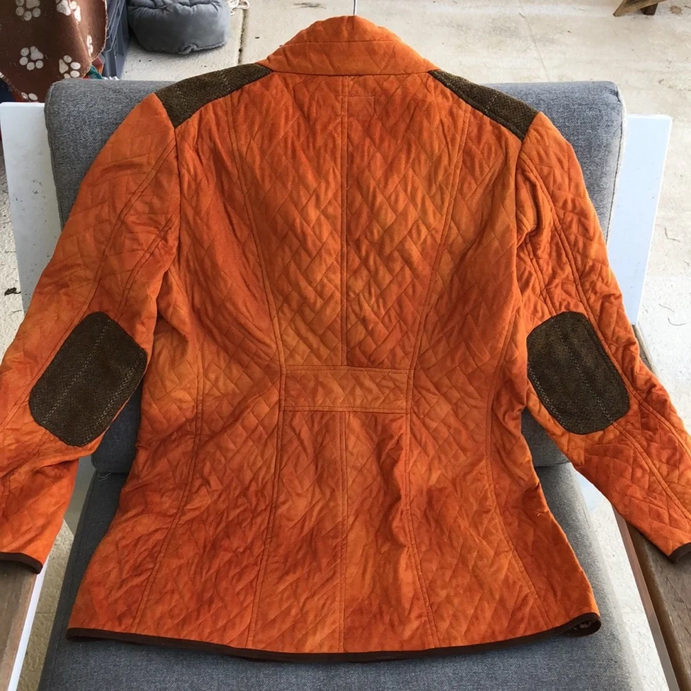 Like new! - TASHA POLIZZI Quilted & Wool Patch Snap Front Coat - Picture 7 of 11